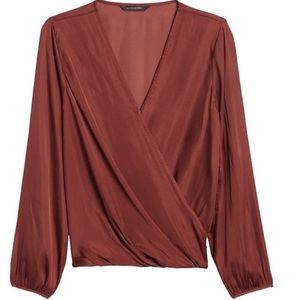 Banana Republic soft satin wrap effect